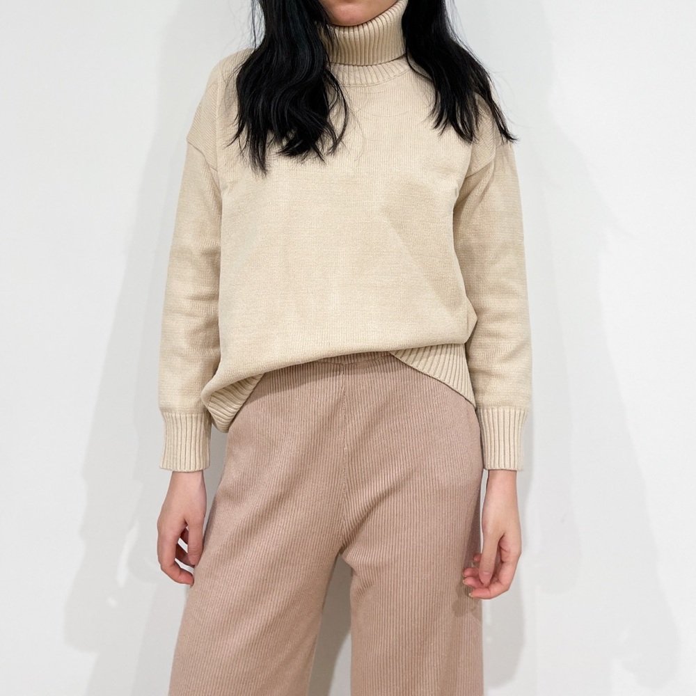 Beige turtle neck sweater